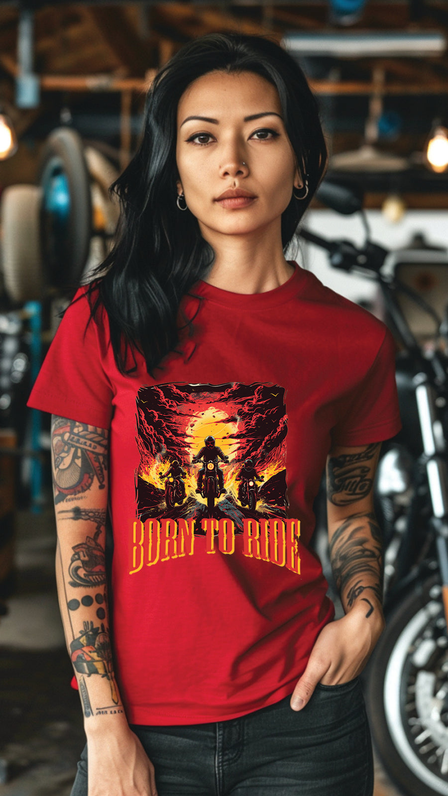 Unisex Motorcycle T-shirt, Motorcycle Graphic T-shirt for Men and Women MT02