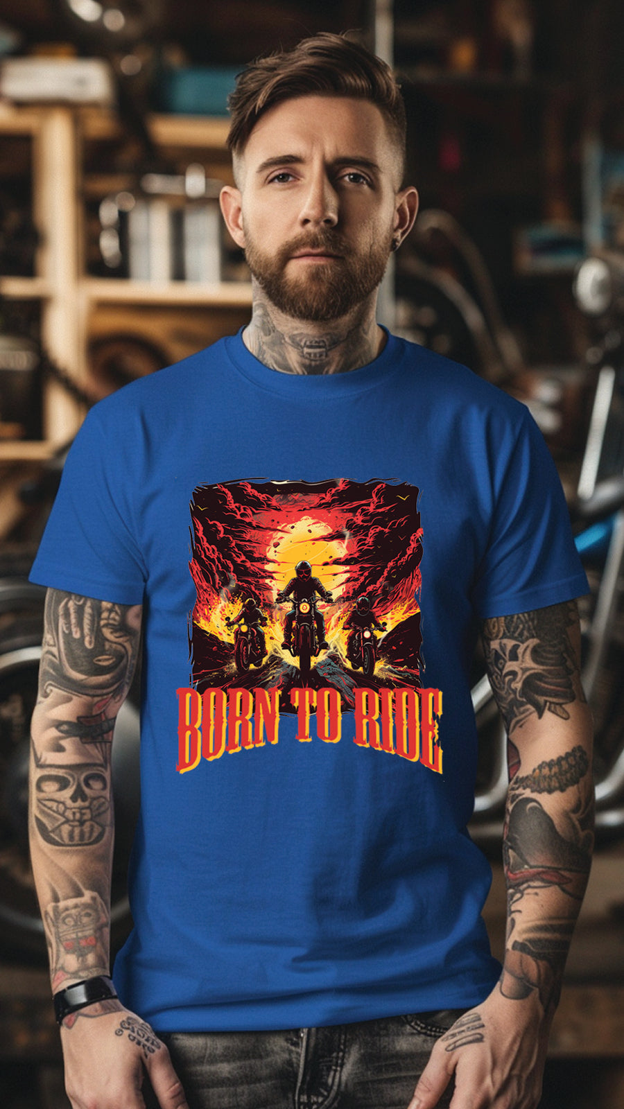 Unisex Motorcycle T-shirt, Motorcycle Graphic T-shirt for Men and Women MT02