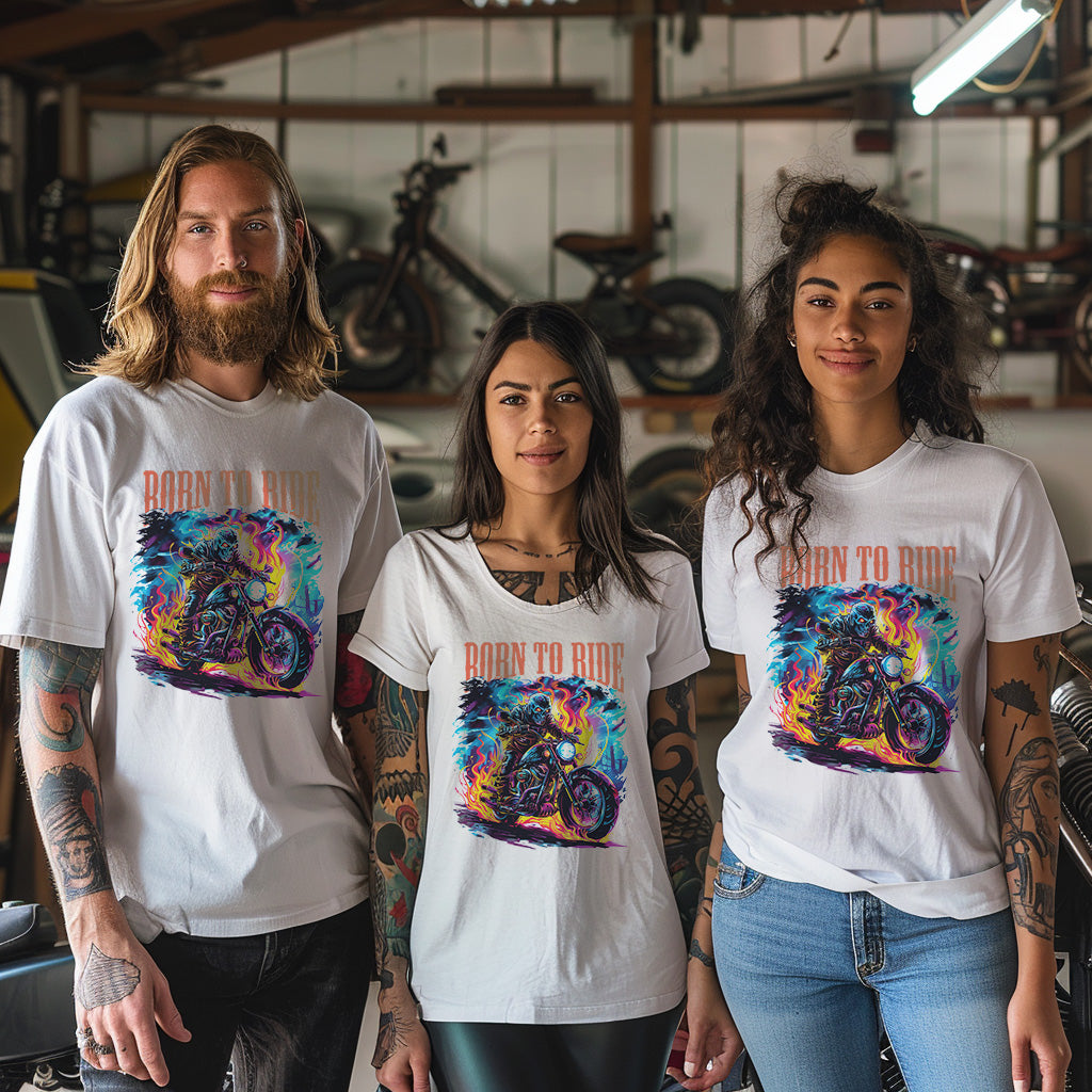 Unisex Motorcycle T-shirt, Motorcycle Graphic T-shirt for Men and Women MT03