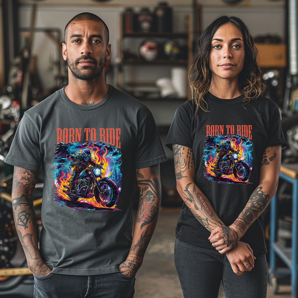 Unisex Motorcycle T-shirt, Motorcycle Graphic T-shirt for Men and Women MT03