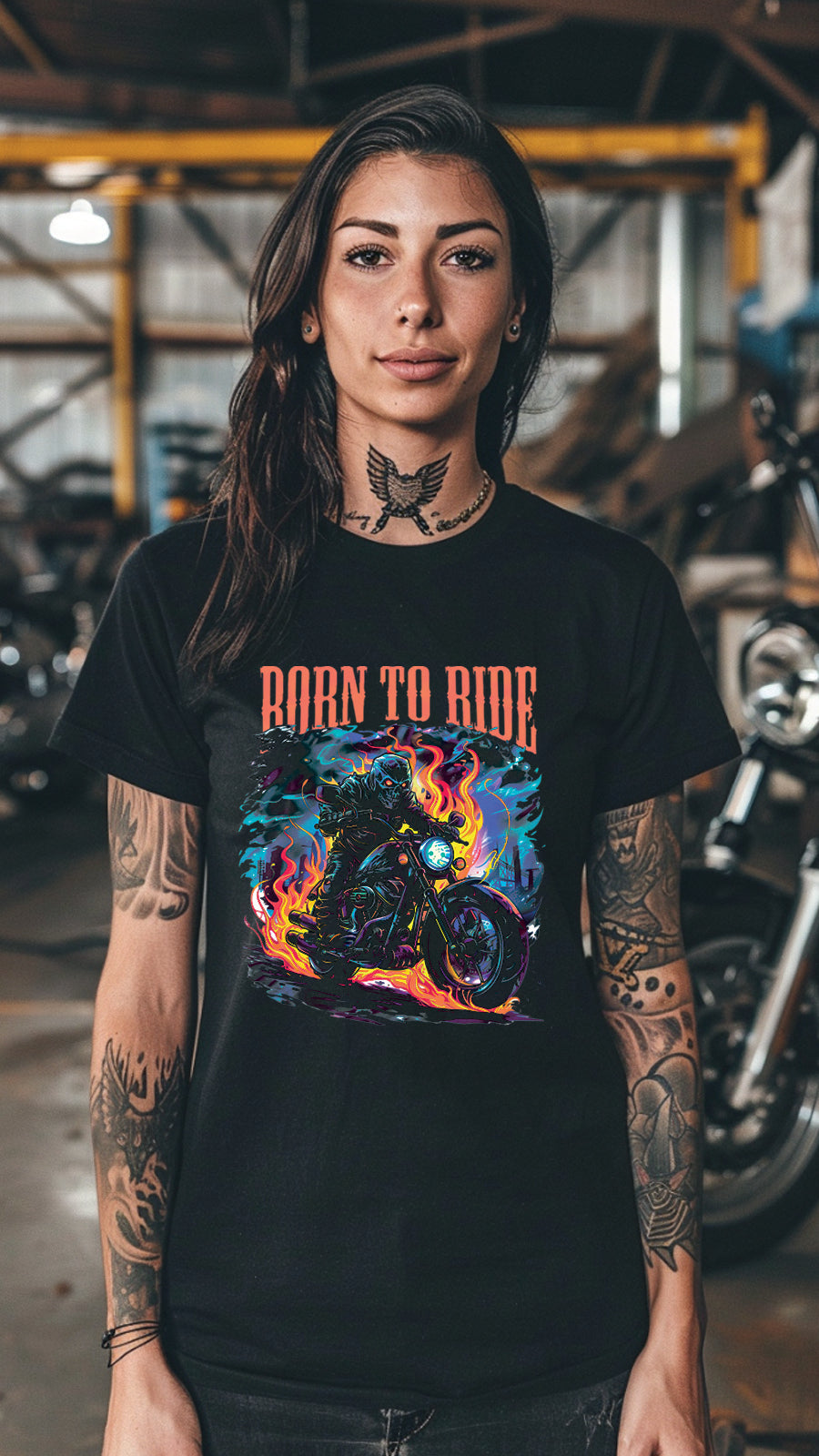 Unisex Motorcycle T-shirt, Motorcycle Graphic T-shirt for Men and Women MT03