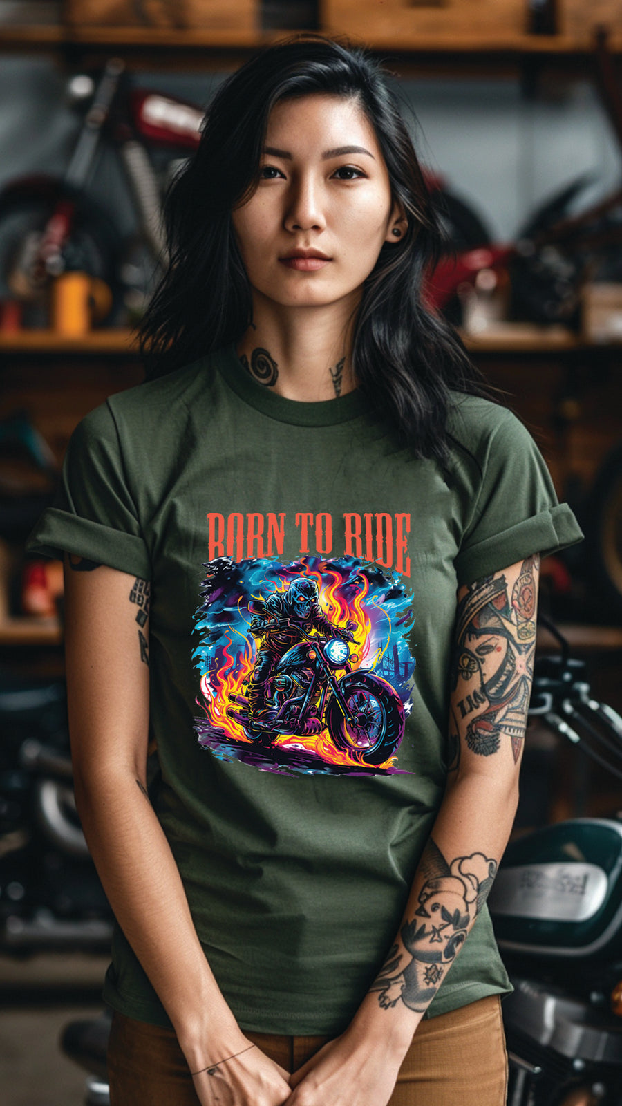 Unisex Motorcycle T-shirt, Motorcycle Graphic T-shirt for Men and Women MT03